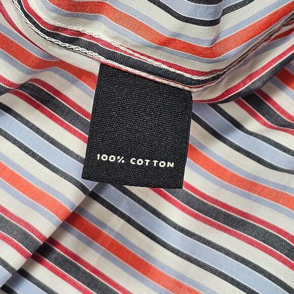 Murano XL Long Sleeve Shirt Multicolor Stripe European Fabric Casual W/ Tag - Picture 6 of 10